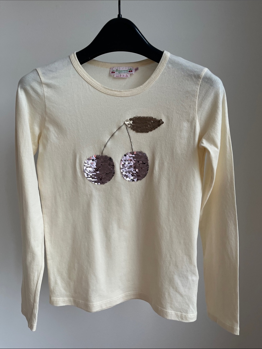 Bonpoint long sleeve sequin tee, 12Y